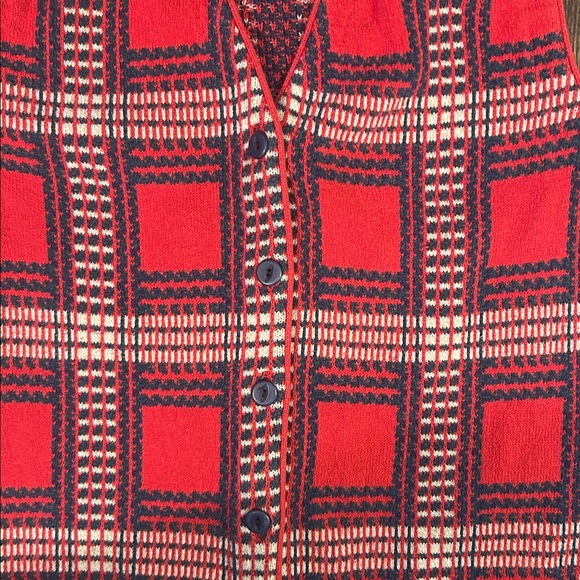 Vintage 90s Plaid Knit Sweater Vest - Picture 5 of 7